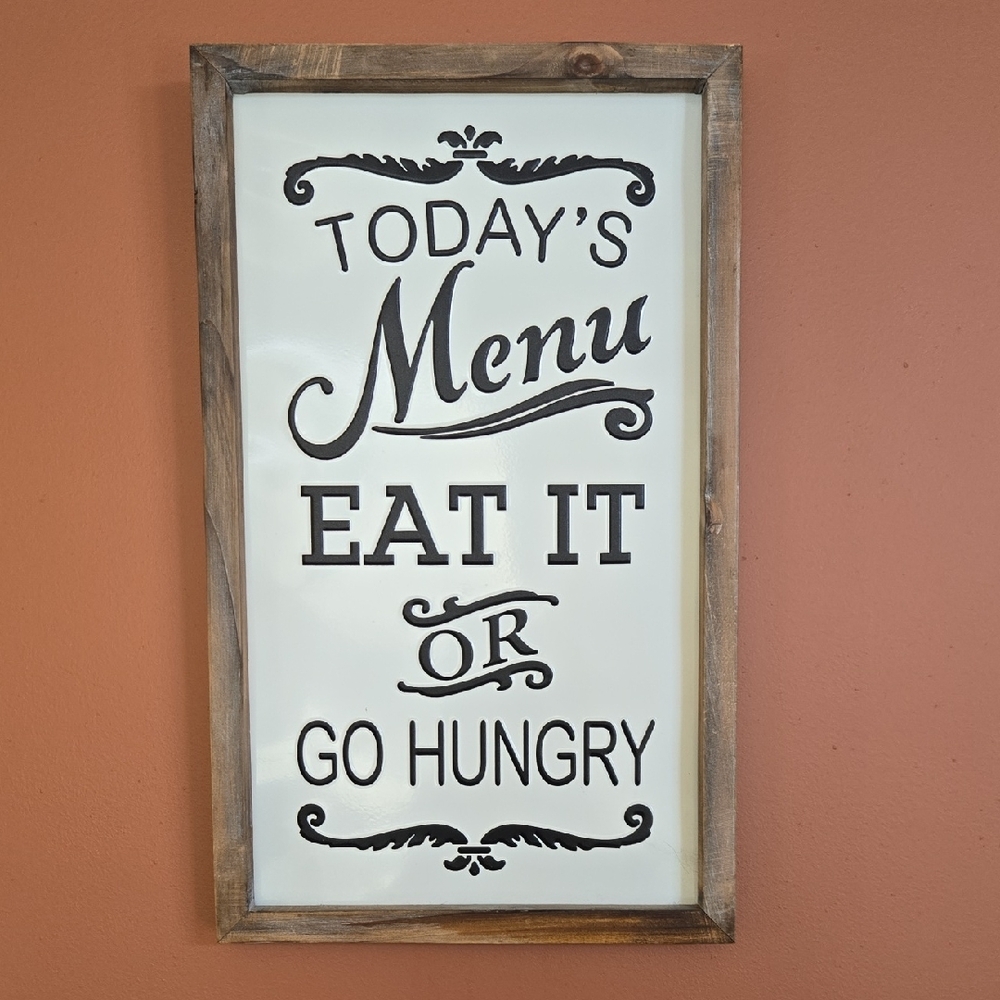 Rustic White and Brown Wall Sign